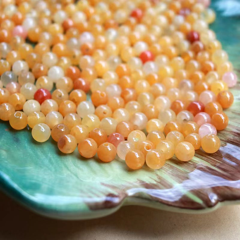 Handmade Antique Natural Jade Lotus 4mm-6mm {20 PCS}