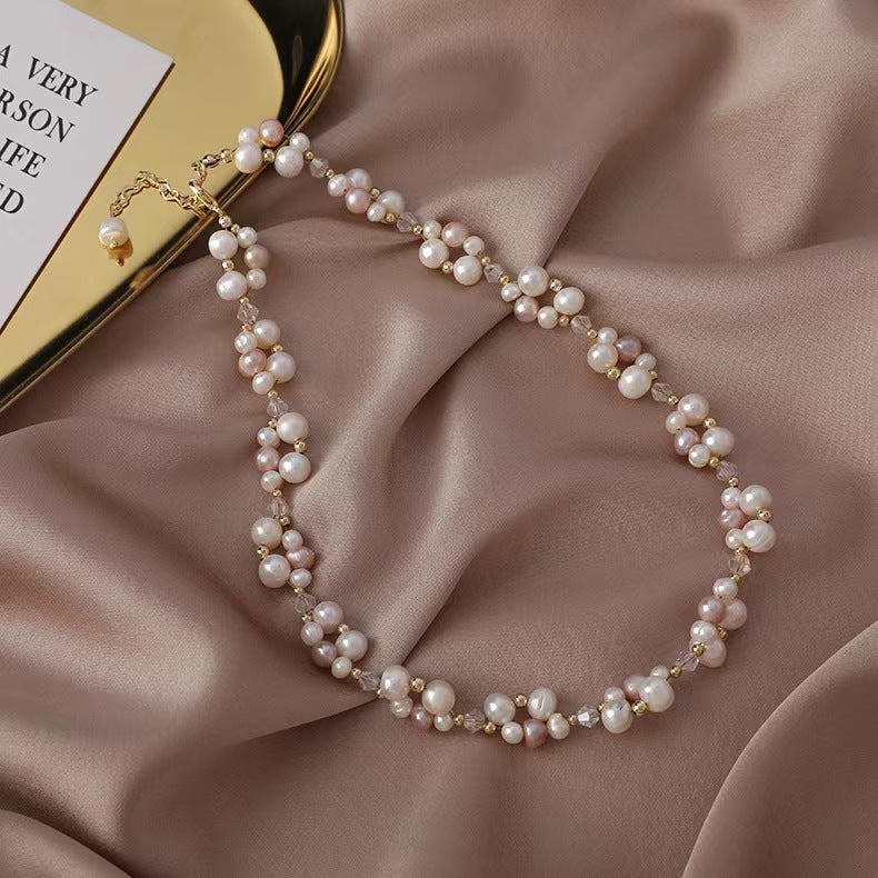 Full Set Fresh Water Pearl [Bracelet & Necklace], Unique Design